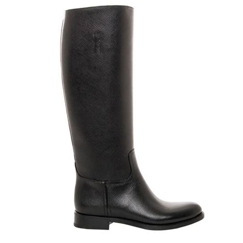 prada saffiano 41 knee boots